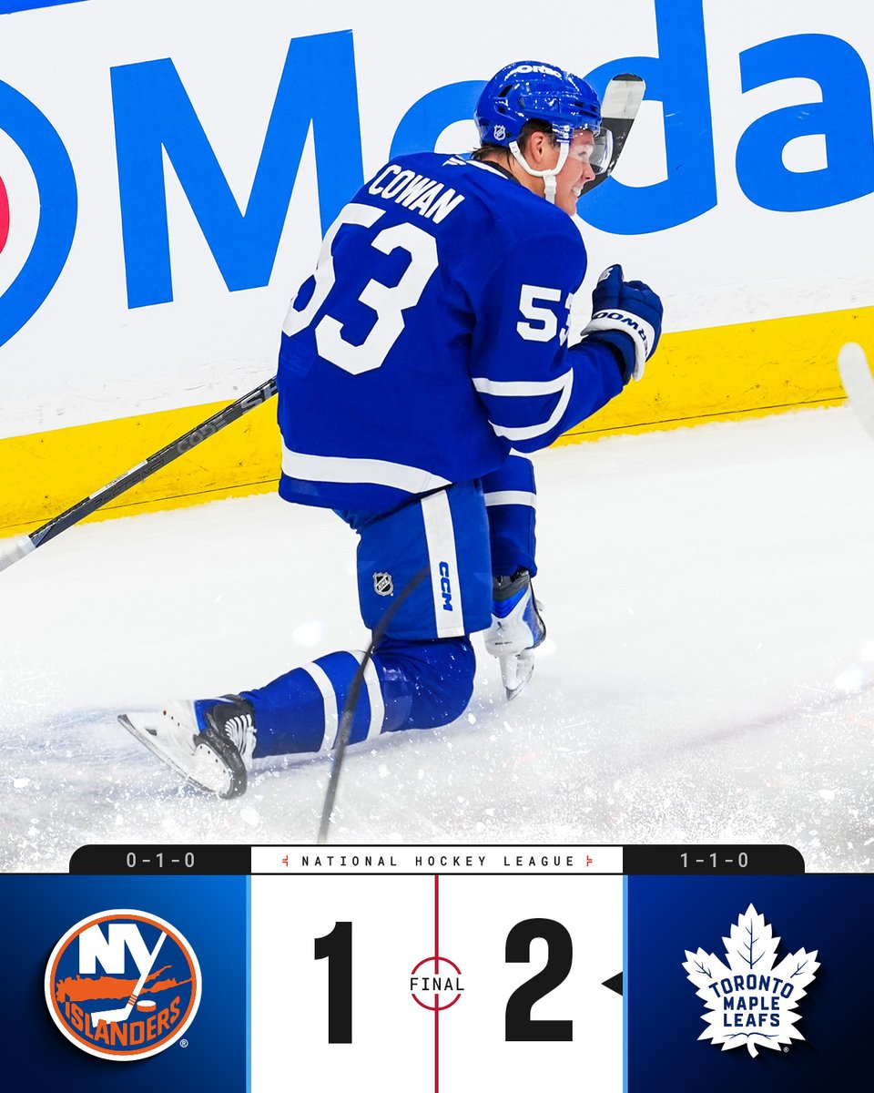 Nothing like the first win of the season on home ice for the @​MapleLeafs! 💙 #NHLFaceOff 
 [📷](https://pbs.twimg.com/media/HTgsqrCbMAATz0x.jpg) https://pbs.tw