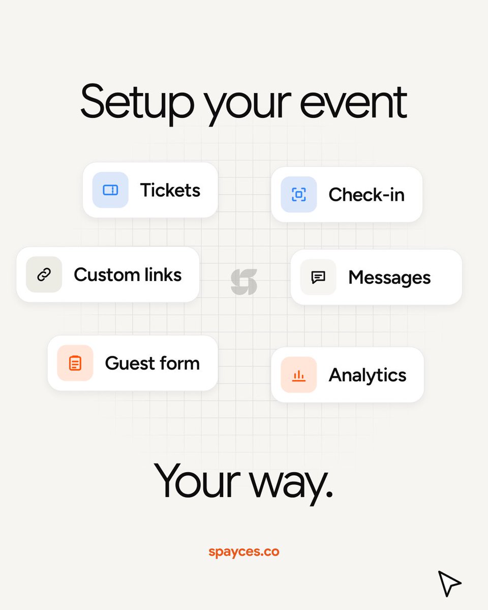 Spayces__'s tweet photo. SET UP YOUR EVENT 🎟️ One event. One Spayce. Your way.
Create tickets, collect guest details, take payments, manage check-ins, message attendees and track performance—all from one place.
Here’s how 👇🏾🧵 https://t.co/bUyMwykD7s