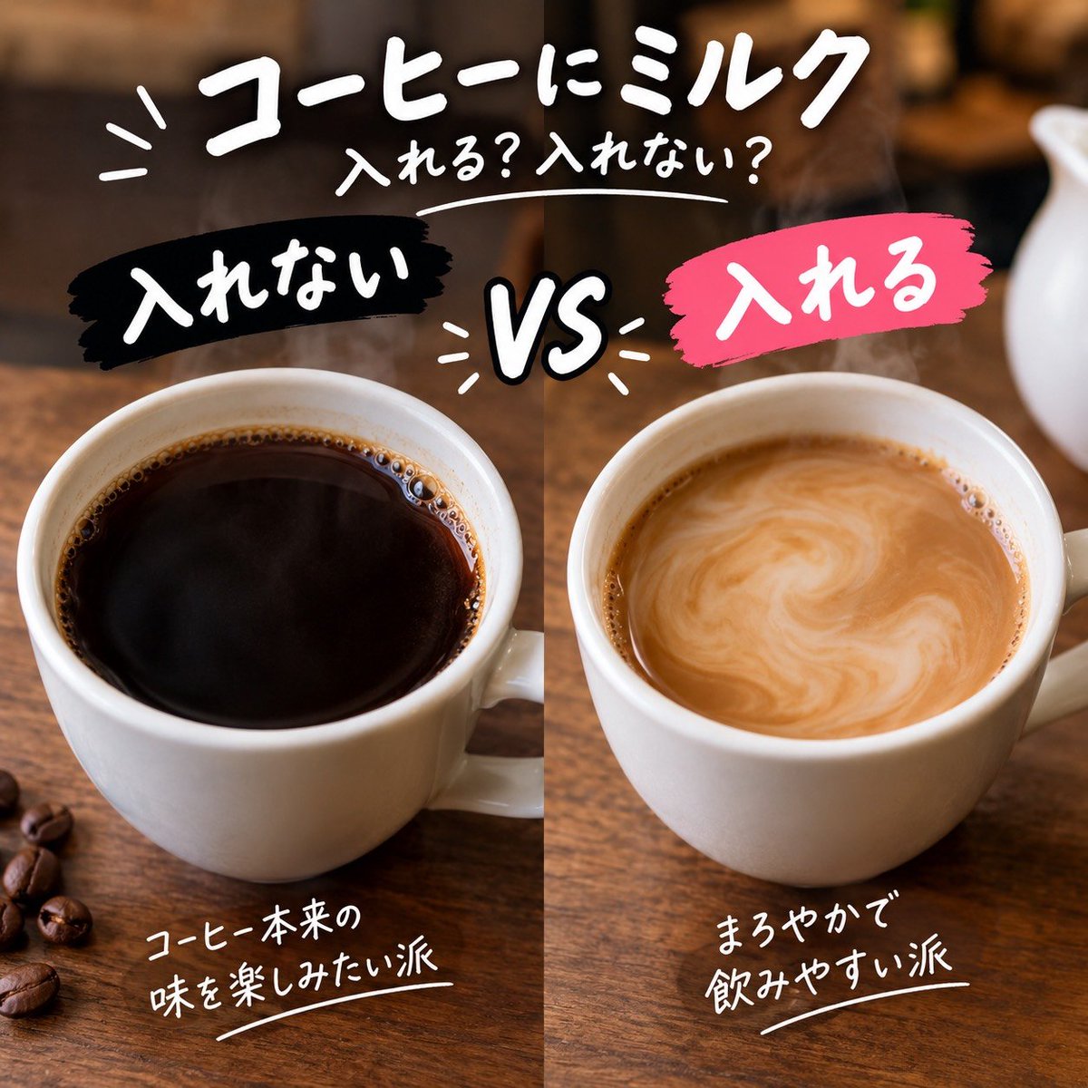 GingerGirlPains's tweet photo. コーヒーにミルク入れる派?入れない派? https://t.co/JcBBnwTiKV