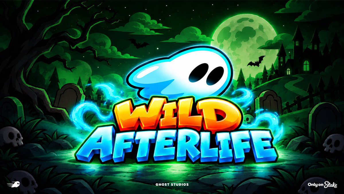 ghoststudi's tweet photo. COMING SOON... 👻

Our first slot: Wild Afterlife will soon be released and LIVE on @Stake 👀

- Who's excited for a 25,000x Max? 💰