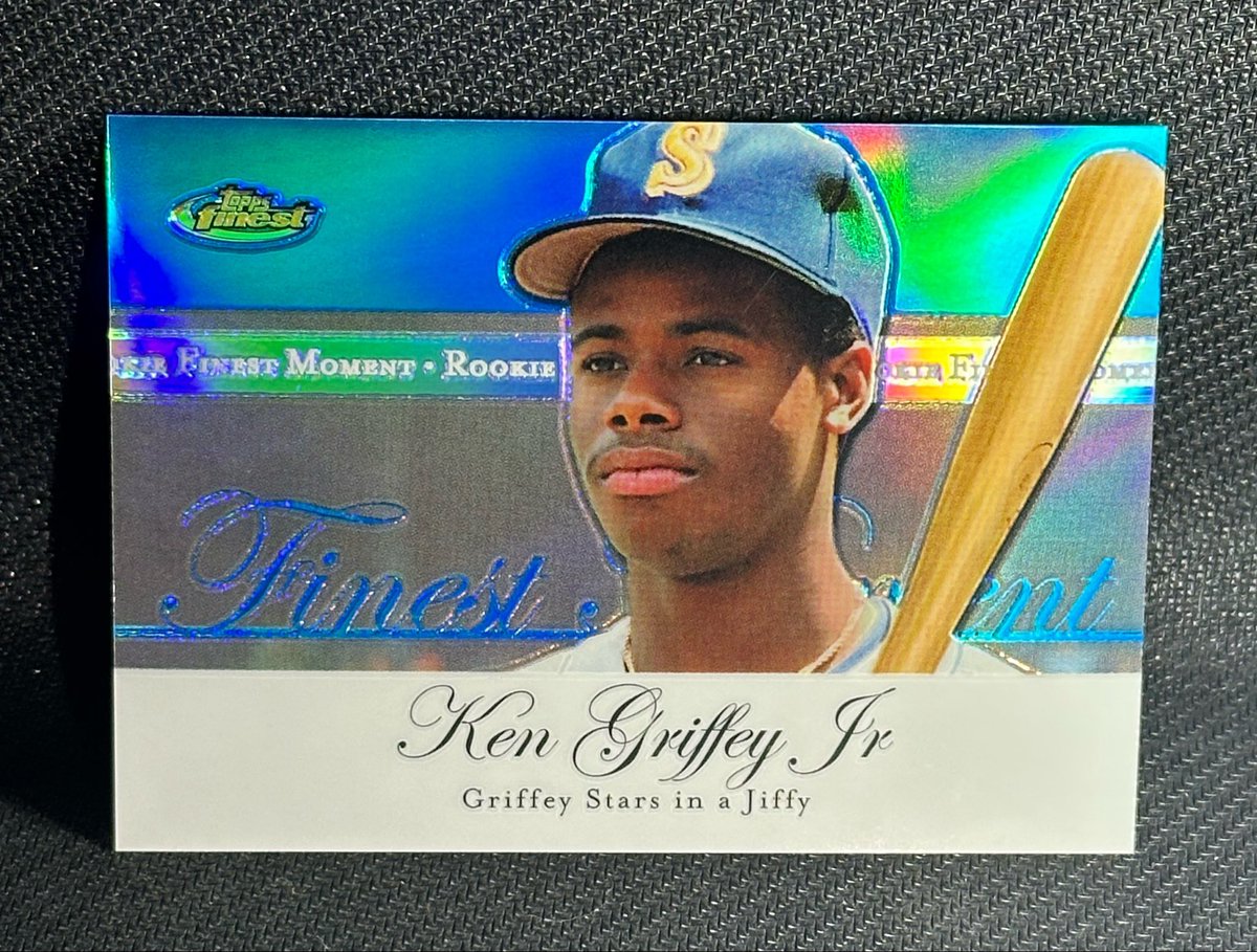 RuckusTJ's tweet photo. All September: Griffey PC 🧢
BONUS COVERAGE:
Day 30a - 2007 Topps Finest
Finest Moments —
Blue Refractor /299 🥶
#SweetSwingSeptember #TheKid https://t.co/M7liKwztM7