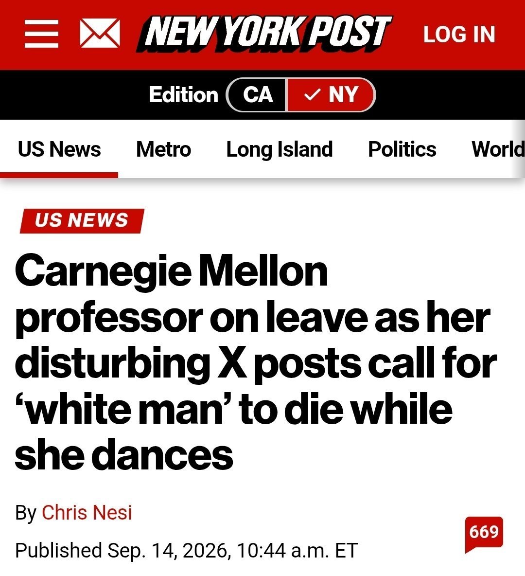 DeAngelisCorey's tweet photo. She needs to go, now, @CarnegieMellon. https://t.co/eFg6PzqKXL