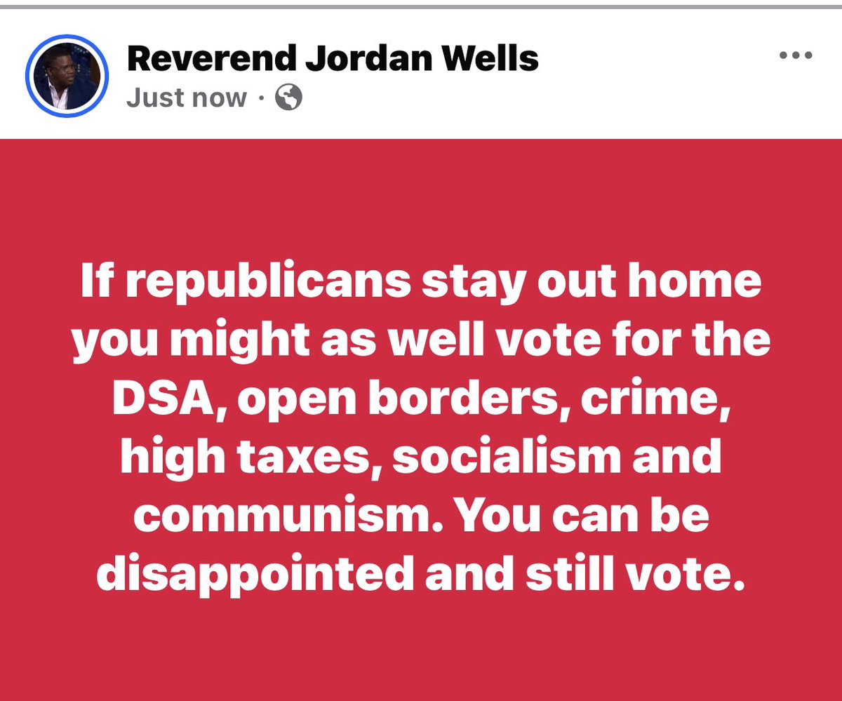 WellsJorda89710's tweet photo. 🚨 DISAPPOINTMENT DOESN’T MEAN YOU HAVE TO STAY HOME

You can be frustrated with your party, disagree with some of its decisions, and still participate in the election. Staying home means giving up your opportunity to have your voice heard on issues like taxes, immigration, crime, spending, and government policy.

If you care about the direction of your community and state, show up and vote.

#Election2026 #Vote #CivicEngagement #GetOutAndVote #Politics #FloridaPolitics #Republicans #GOP #Conservatives #YourVoteCounts