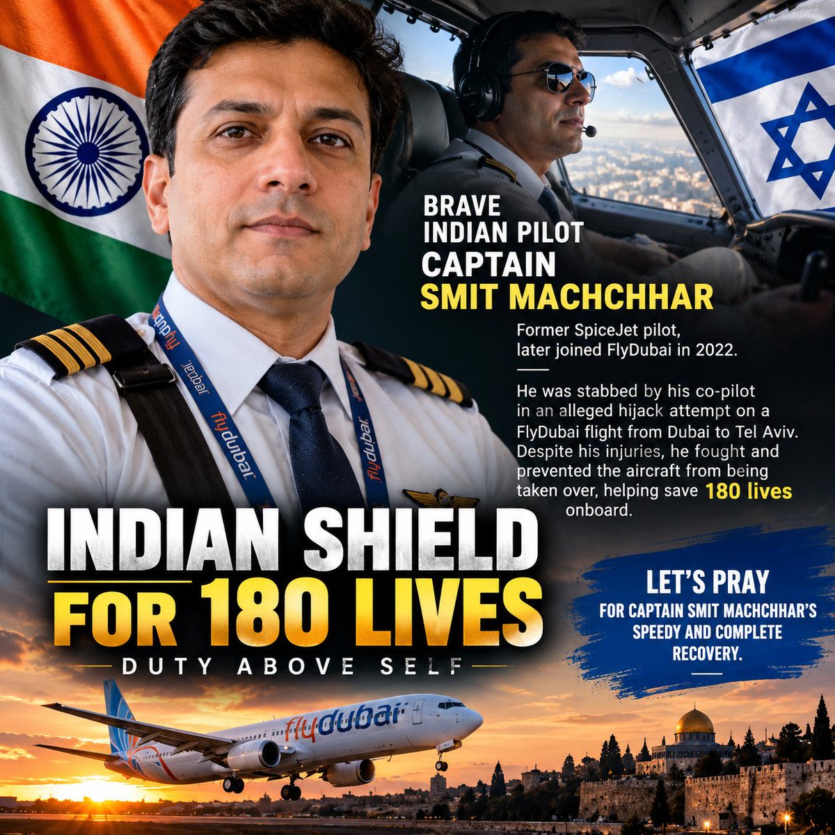 Shivchaitnya's tweet photo. 🇮🇳 INDIAN SHIELD FOR 180 LIVES 🇮🇱

CAPTAIN SMIT MACHCHHAR — DUTY ABOVE SELF. https://t.co/viK01yLGiE