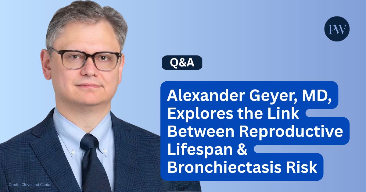physicianswkly's tweet photo. 🫄🫁If reproductive lifespan can predict #bronchiectasis risk, what else have we been missing? 

Dr. Geyer (@ClevelandClinic) breaks down confounding, #estrogen’s dual effects &amp; research that may push hormone‑lung interactions into mainstream medicine. 👉️https://t.co/fJXeIUTMkI https://t.co/X4kiVuWxPU