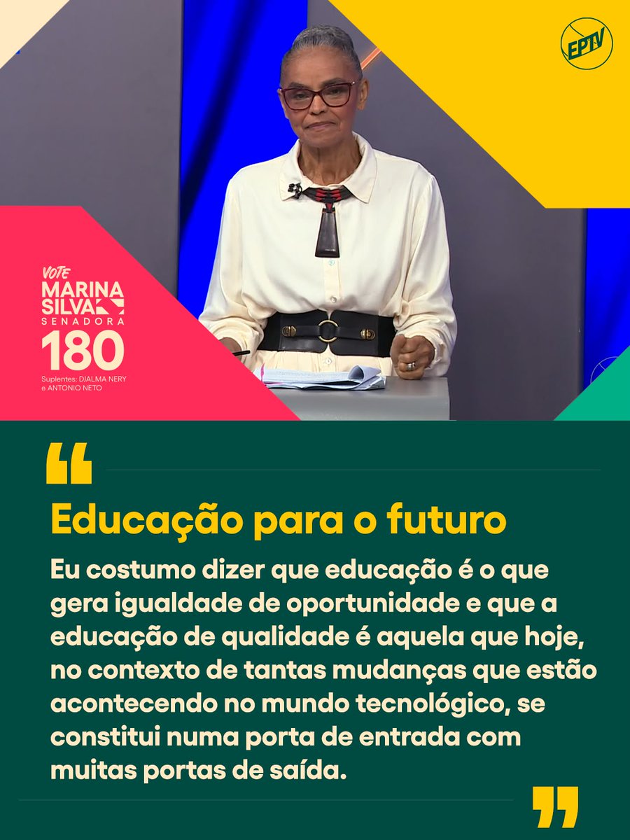 MarinaSilva's tweet photo. É assim que vamos fazer a diferença, integrando centros de pesquisa com os institutos federais, com instituições como a Unicamp, pra que os nossos jovens possam ter uma formação adequada e se inserir no mercado de trabalho. 

Formar não é pra uma profissão que vai ficar pronta e acabada, é dar a capacidade pra que você vá se reinventando ao longo de toda uma vida.

#MarinaNaEPTV