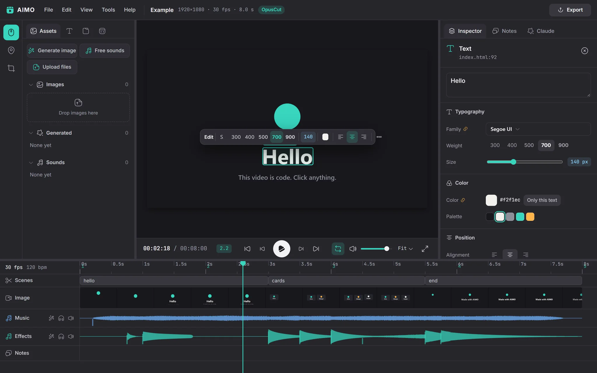 Alan on X: "AIMO opens videos made with code like a timeline. This is ...
