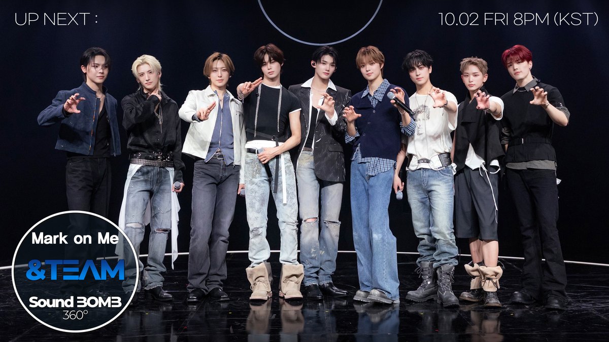 kpop_sbs's tweet photo. [티저예고]📣앤팀(&TEAM) "Mark on Me"｜공간음향🎧라이브

📌2026.10.02 8PM(KST) 

[티저예고]👉👉 https://t.co/kvIuwE9Wbl

사운드밤360° 에서 꼭 듣고 싶었던 곡! 숨소리까지 치명적인 라이브에 빠져버려~

#K팝 #kpop #앤팀 #andTEAM #MarkonMe
#spatialaudio #soundbomb360 #공간음향 #싸운드밤 #사운드밤
