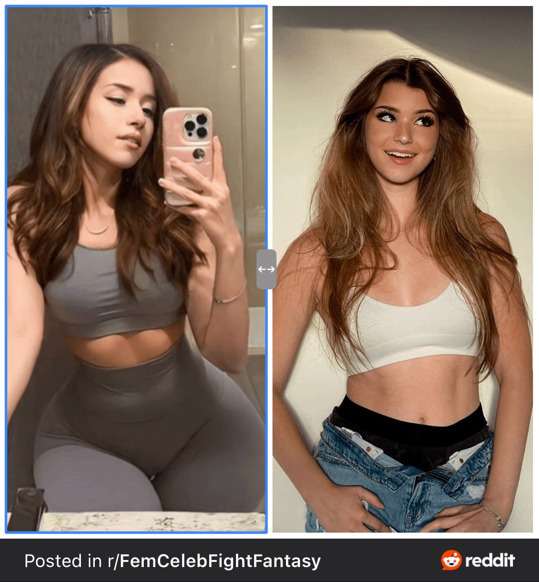 dayday19382's tweet photo. Mommy pokimane vs Goddess Brooke https://t.co/kXuAhgPe0O