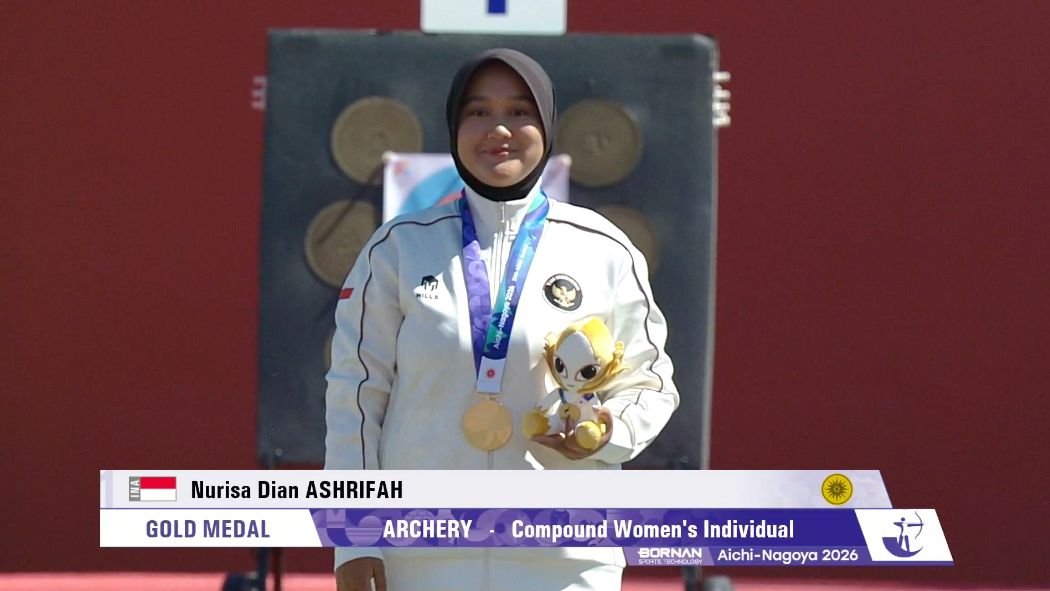 BadmintonTalk's tweet photo. Emas ke-5 Indonesia dari Nurisa Dian Ashrifah! 🇮🇩🥇🏹

#AsianGames2026 https://t.co/pQ2UOwyXMf