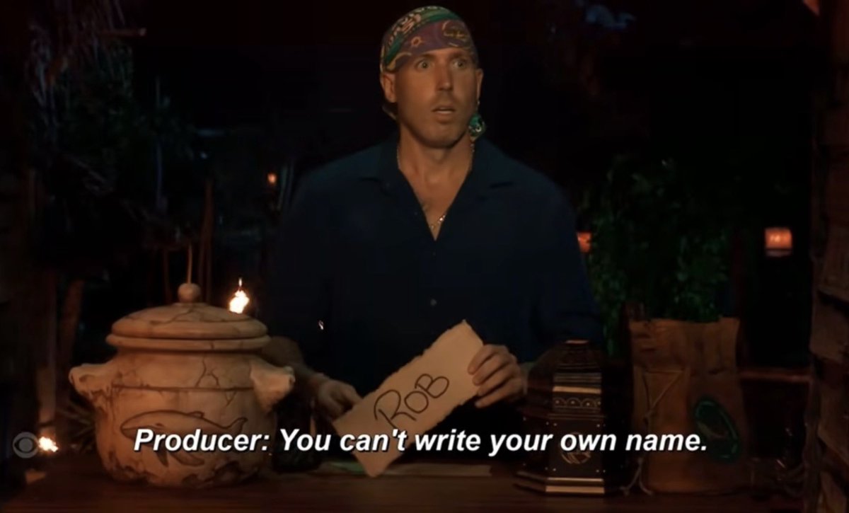 Tbyrd5526's tweet photo. I genuinely don’t know whether to be mad or entertained with this guy
Either way amazing television 😂 #survivor #survivor51 https://t.co/xyd5z8tV8x
