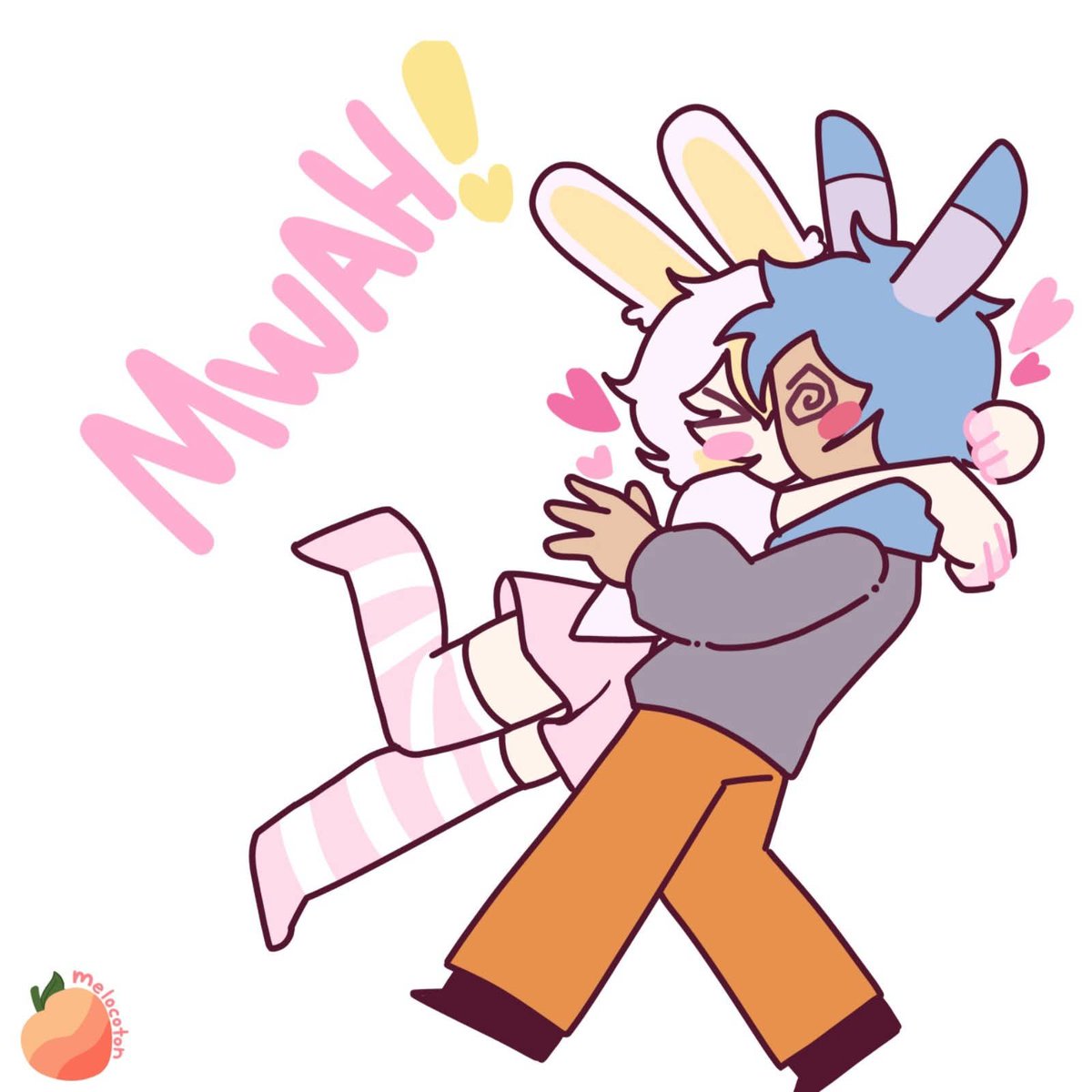 MelBogt's tweet photo. Mwah mwah! ✨

#Ocxcanon #ocaggretsuko #Tadanoaggretsuko https://t.co/ASyucvE4yt