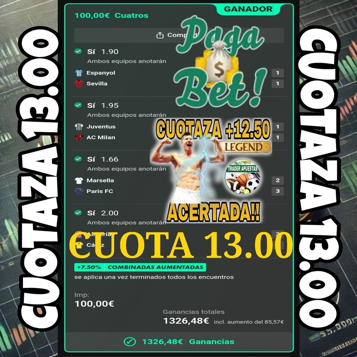 ScorpioSoccer's tweet photo. RECAPITULAMOS LAS MEJORES CUOTAS DE SEPTIEMBRE 💣🔥💣🔥

🥇17 ✅✅✅
🥈15 ✅✅✅
🥉15 ✅✅✅
13 ✅✅✅
  7 ✅✅✅
  7 ✅✅✅
  7 ✅✅✅

Enviado en el canal del citado abajo, podeis entrar y verlo ⬇️
https://t.co/p9obJ2W0oA https://t.co/oF6xokpAaL