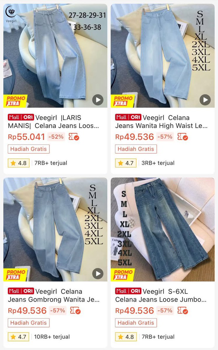 chqerl's tweet photo. nangis banget 😭 di ekonomi gini ternyata ada toko mall ori yang jual celana jeans murah-murah gini 😭😭 hidden gem banget nih yang lagi cari jeans murce tp kualitas oke! 🙌🏻 https://t.co/YAGyVAUEWs