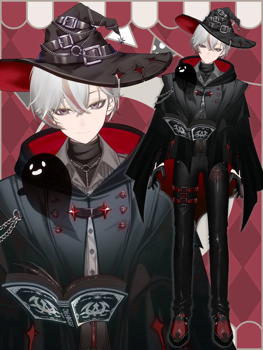 avvy_live's tweet photo. ✦☾✧⋆────────⋆✧☽✦
　　　#TrickorMagic🎃🪄
✦☾✧⋆────────⋆✧☽✦

🎃使い魔の力を宿した、しなやかな猫耳
🪄魔法の灯りを携える、ランタン仕立てのバッグ
🎃魔力をまとって浮かぶ不思議な魔導書
🪄夜を支配する魔術師を思わせる、漆黒のとんがり帽子

甘いお菓子も、不思議な魔法も

#Avvy #Vtuber #Vライバー