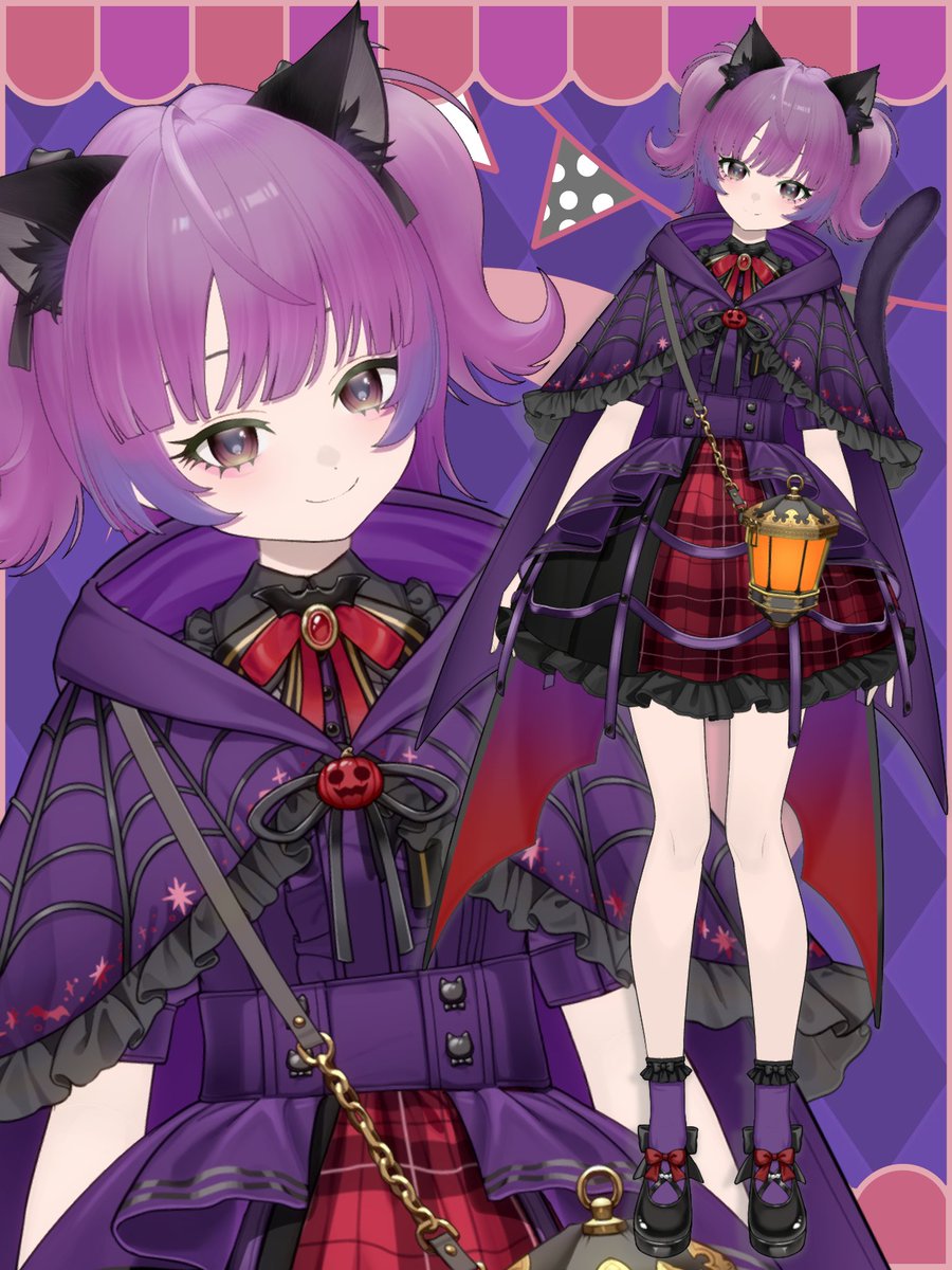 avvy_live's tweet photo. ✦☾✧⋆────────⋆✧☽✦
　　　#TrickorMagic🎃🪄
✦☾✧⋆────────⋆✧☽✦

🎃使い魔の力を宿した、しなやかな猫耳
🪄魔法の灯りを携える、ランタン仕立てのバッグ
🎃魔力をまとって浮かぶ不思議な魔導書
🪄夜を支配する魔術師を思わせる、漆黒のとんがり帽子

甘いお菓子も、不思議な魔法も

#Avvy #Vtuber #Vライバー