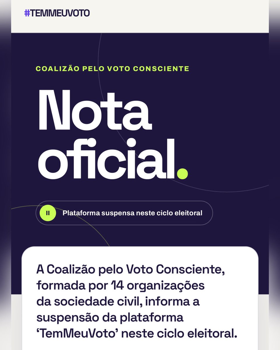 fernandapsol's tweet photo. VITÓRIA! Após nossa denúncia, o Ministério Público do RS abriu investigação sobre a plataforma Tem Meu Voto, divulgada por Luciano Huck e pela Globo. A plataforma influenciava a opinião da população sobre em quem votar, indicando quase exclusivamente políticos de direita. Agora, a própria plataforma admitiu a falta de diversidade e anunciou, por meio de nota, a suspensão do serviço.