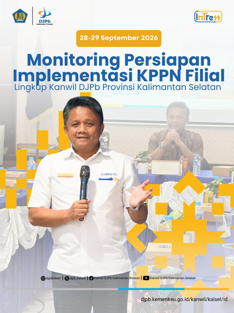 djpb_kalsel's tweet photo. Kakanwil DJPb Kalimantan Selatan didampingi Kabid SKKI melakukan monitoring persiapan implementasi KPPN Filial di KPPN Kotabaru dan KPPN Pelaihari sekaligus observasi on site pembinaan KPPN Semester II 2026. https://t.co/xfaAdlvxJH