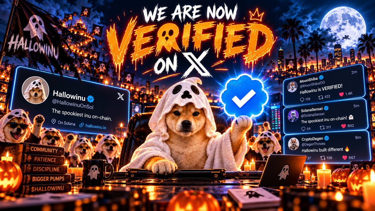 HallowinuOnSol's tweet photo. We are now verified on X https://t.co/2rPkLaqJDo