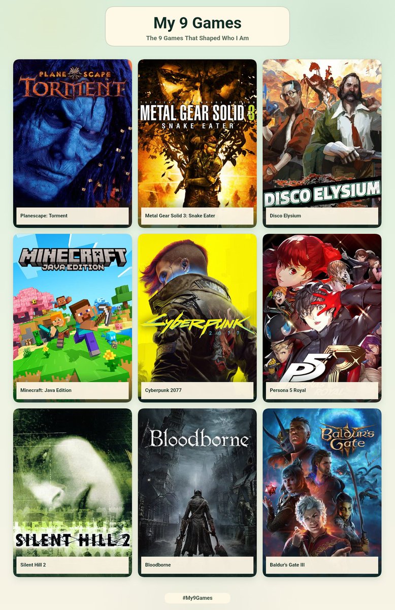 hachishio's tweet photo. my 9 games <3 https://t.co/BiCOagvZJS