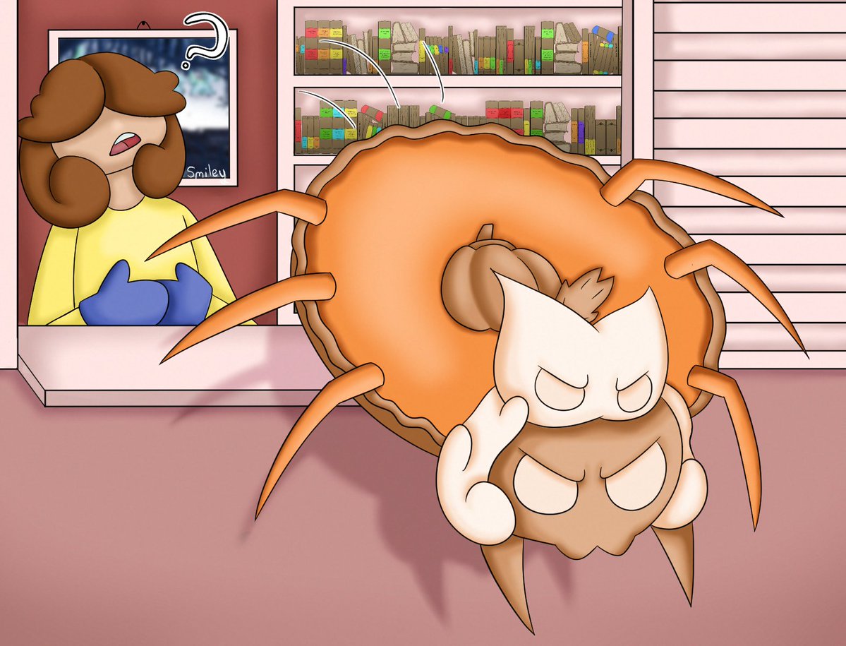 SmileyTrashBag1's tweet photo. Pumpkrawl's evolution Pieder! #ilumina #fakemon #pokemon #bug #pumpkin #pumpkinpie #orginalwork https://t.co/0pfbxSQrE0