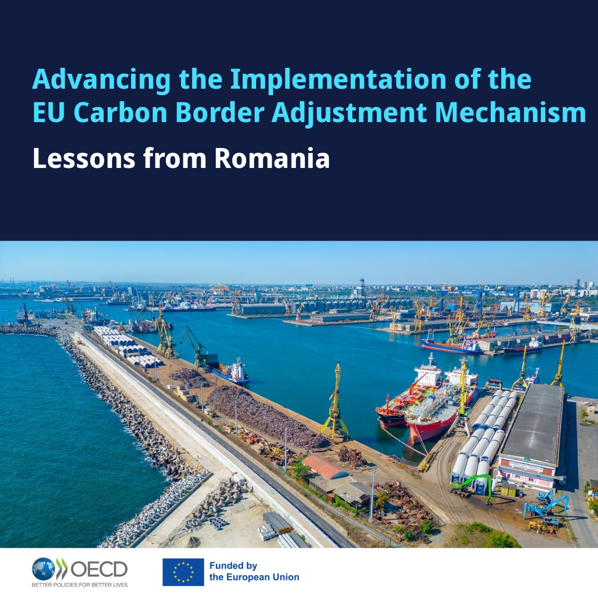 OECDtax's tweet photo. As #CBAM entered its definitive phase in 2026, a 🆕OECD report offers practical recommendations to national competent and customs authorities to advance effective implementation, drawing on experience from #Romania

🔗https://t.co/swXKdrXwm8

#EUReformSupport #OECDTax https://t.co/tvTXyxln5n