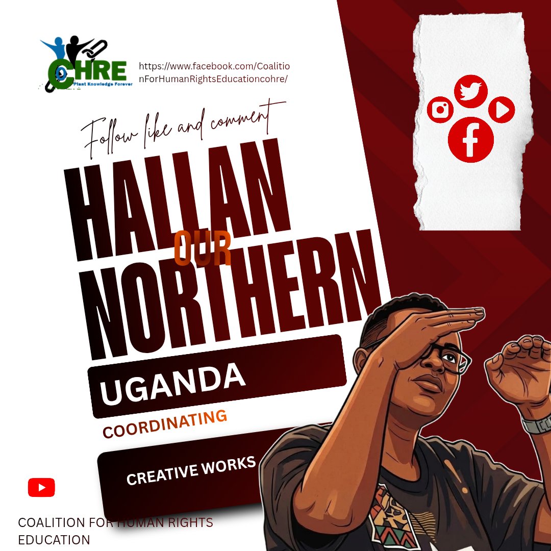 CohreC's tweet photo. Creatives don't just entertain, they amplify voices. Through , art and storytelling, powerful messages that inspire change, demand justice and uplift unheard youth voices.
#CreativeVoices #AmplifyYouth #COHRE #NorthernUganda #StorytellingForJustice #ArtForChange #HumanRights https://t.co/giYu8AWWW3