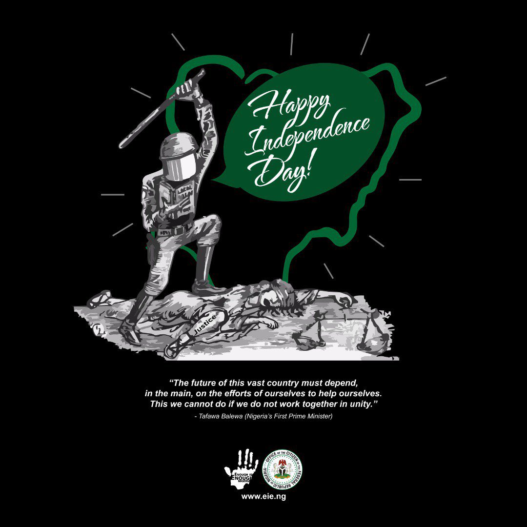 EiENigeria's tweet photo. It is the freedom to speak, participate, demand accountability and shape the Nigeria we want to live in.

Happy Independence Day, Nigeria. 🇳🇬 https://t.co/0ZnuK9Xq1i