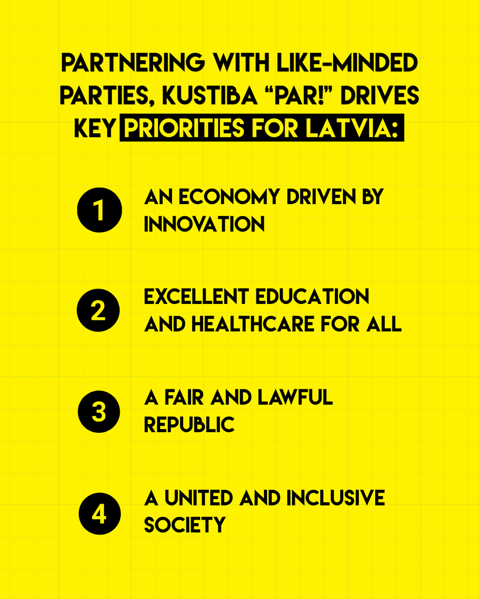 ALDEParty's tweet photo. Election day in Latvia is almost here 🇱🇻

Discover the priorities of our member party @KustibaPar!

💛 Best of luck! https://t.co/UDzL1kYypg