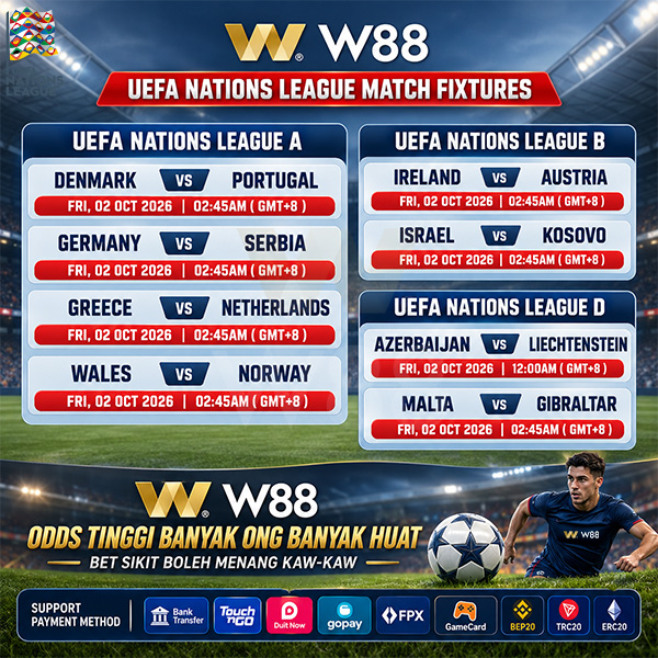 w88horseh's tweet photo. ⚽️ UEFA Nations League
⚽️ KIRIN CUP
⚽️ International Friendly Match
🪙Make This PAYDAY Season More Exciting with Bonus RM 98
 https://t.co/1bzrz30pWr

#w88 #w88malaysia #malaysia #BolaSepak #UEFA #Nations #BetSikit #OddsTinggi #BonusPercuma #Payday #Bonus #friendly #match #Kirin https://t.co/mLVDll2cLH