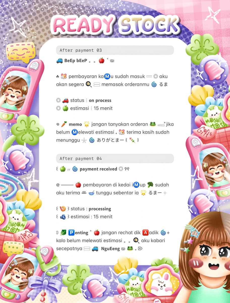 charmouraa's tweet photo. ◎ ꔛ ˚ help repost? thank you 🎀 💬

🍏 gusyyy aku bawa ☘︎ 4 wording after payment  ៸៸ 👛 𓊔 👚 price only @ 5.500 𖠗 ⁺ 🍪🐰 bisa kamu jemput by dm atau wassap 💬  ーこらいと。。
#zonauangㅤ https://t.co/TGOJLrFizd
