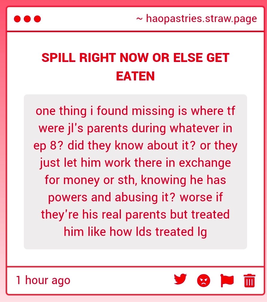 haopastries's tweet photo. - i wont even be shocked anymore ๐ญ every parent in link click is messed up ( idk about ql's dad eh #trustnoone)
- YESSSS i love his outfit most hes so cool https://t.co/jaX9rrpNrQ