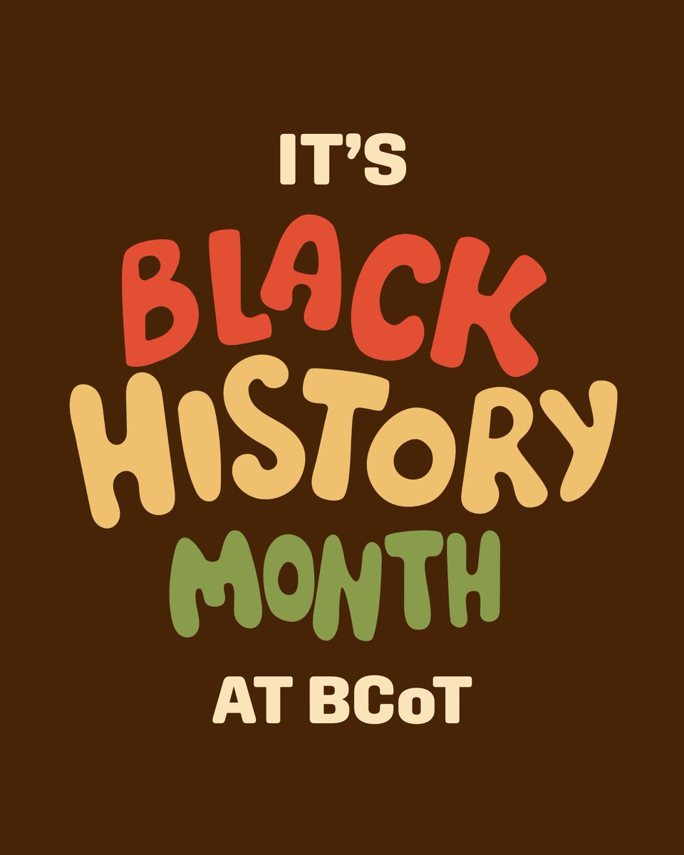 bcot's tweet photo. It's Black History Month!

We will be having stands in the canteen, a board in the Learning Hub, and bunting of historical figures up in the canteen... make sure you check it out!

#BCoT #BlackHistoryMonth https://t.co/2I8LZVBCva