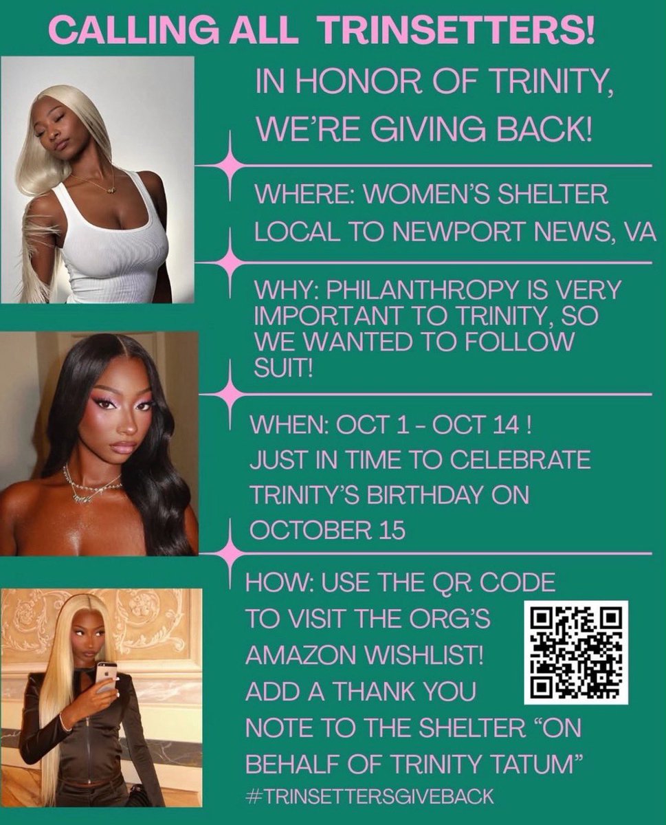 ketchupsucksss's tweet photo. What a beautiful initiative
There’s a couple of stuff still available to purchase , in case anyone else still wants to participate 🩷
#TrinsettersGiveBack #15DaysOfTrinity
https://t.co/tYI9OGeGzJ https://t.co/o9aMLq8FBT