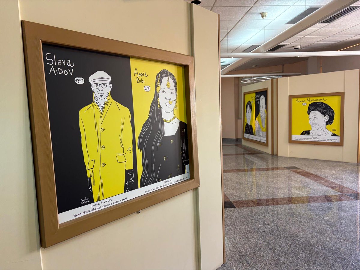 channeldraw's tweet photo. 60 Faces for 60 Years in #Orgosolo, #Sardinia.
60 portraits, 60 stories of human rights and resistance. The exhibition is based on Human Rights Portraits, with my drawings and texts by @RiccardoNoury, published by @Becco_Giallo.
Thank you to everyone who made it possible. https://t.co/SSGUg7gr7w
