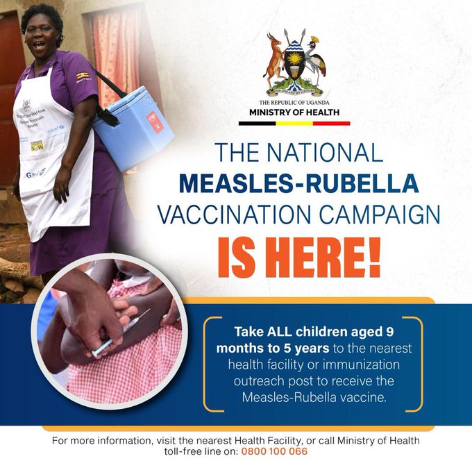 MJAPUg's tweet photo. The National Measles-Rubella Vaccination Campaign kicks off today, and we are pleased to be among the partners supporting this important public health initiative across health facilities in the Busoga Region.

Through our partnership and collaboration with the Ministry of Health and local health authorities, we are supporting efforts to ensure that eligible children are reached with life-saving vaccines and that communities are protected against measles and rubella.
@MinofHealthUG