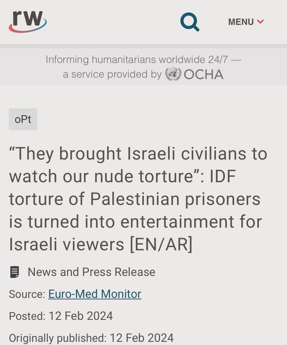 tanausu's tweet photo. @AlanRMacLeod Many israelis volunteer to torture and rape kidnapped Palestinians. There is a long waiting list for IDF “prison guard” positions. They also allow groups of israeli civilians to attend the torture sessions. https://t.co/QLeasERidH