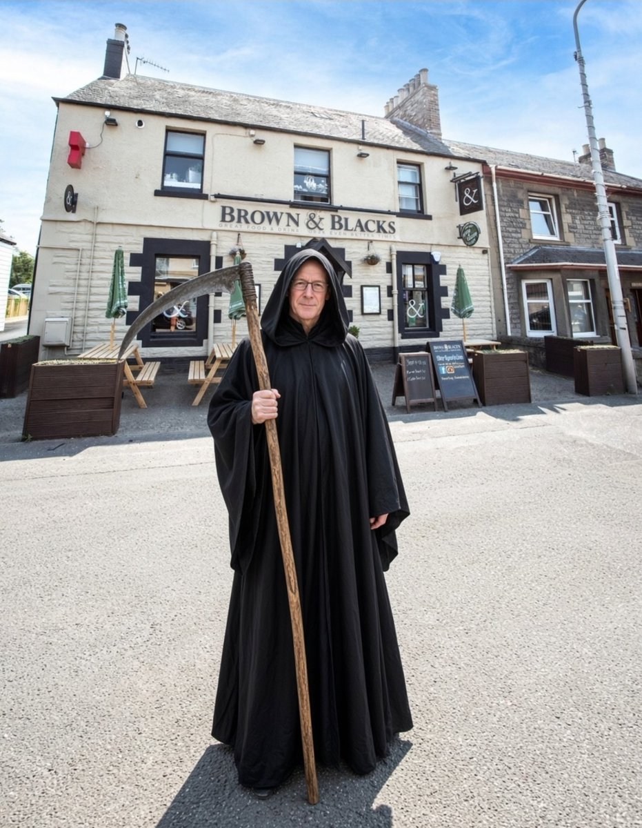UKScotBrit's tweet photo. @JohnSwinney

This is very sad and l feel sorry for Katie Long. 

She took a derelict pub in Scone, your local, she poured £140,000 of her own money into it. 

She built a business she meant to retire in, and hand to her son.

Your  government then put the rates up from £19,900 to £52,700. 

That, on top of an electricity bill that had already gone from £25,000 to £100,000, was the end of it. 

She asked for help. She went to Holyrood. You would not even meet her. 

England eased the rates. Northern Ireland paused them. Scotland, under the man who lives three miles away, did nothing.

She leaves in January calling herself a failure. 

She is not. You taxed the poor woman's dream out of existence, then looked the other way.

You could've watched the Scotland game in your local and donated the £100000 to her.  But no, you think you are so high and mighty.

Scotland Grim Reaper strikes again:-