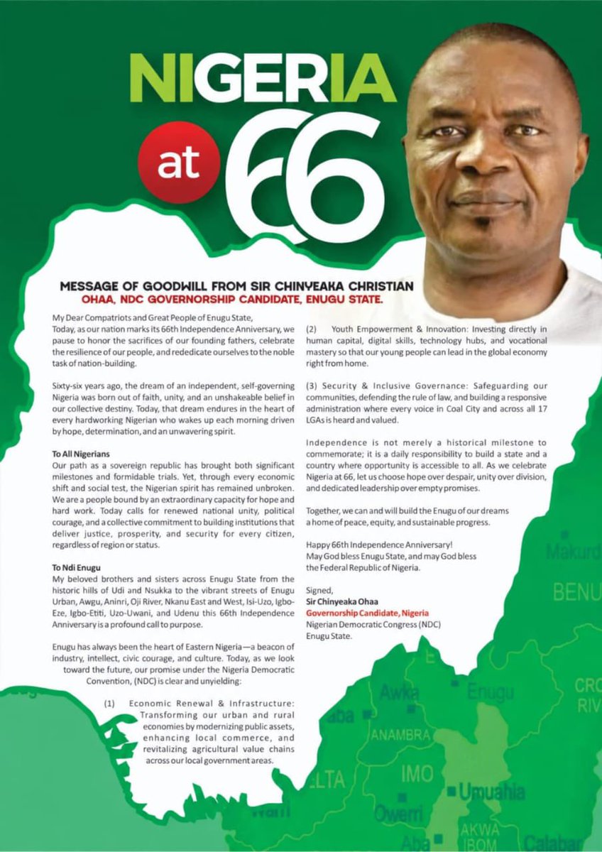 SirChinyeaka's tweet photo. NIGERIA AT 66 https://t.co/S3yr564csI