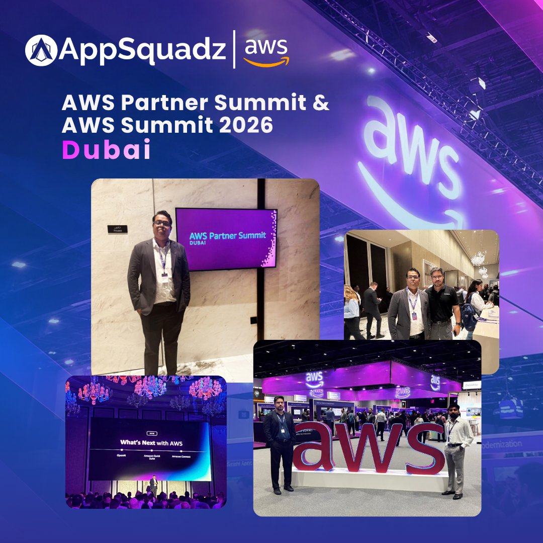 appsquadz's tweet photo. As an AWS Premier Tier Services Partner, AppSquadz joined the AWS Partner Summit &amp; AWS Summit 2026 in Dubai, connecting with industry leaders and exploring the evolving landscape of cloud, AI, and digital transformation.

#AppSquadz #AWS #AWSSummit #Dubai #Cloud #AI https://t.co/I60iSJAZhd