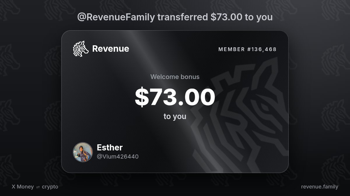 Vium426440's tweet photo. Hi guys I got
$73.00 arrived from @RevenueFamily https://t.co/7u98AT4aCx