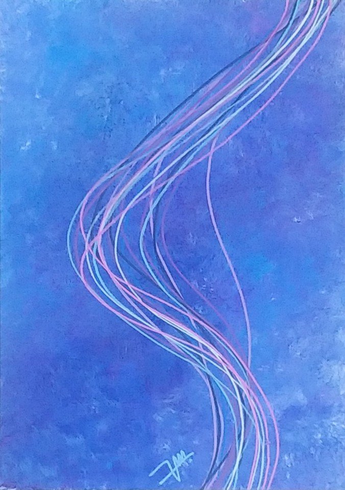 artistVANmama's tweet photo. 『  Path of wind 101  』

（紙・コピックアクレア・アクリル絵具・210×148mm）

#artwork　#abstract　
#drawing　#Japan https://t.co/hDAraACt7H