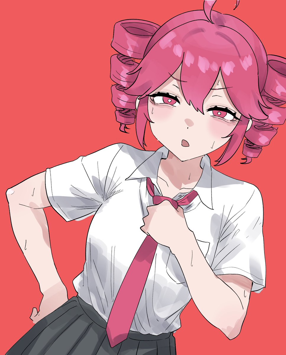 nu1195drawing's tweet photo. #重音テト
 あち〜 https://t.co/zTkQ0c2ILd