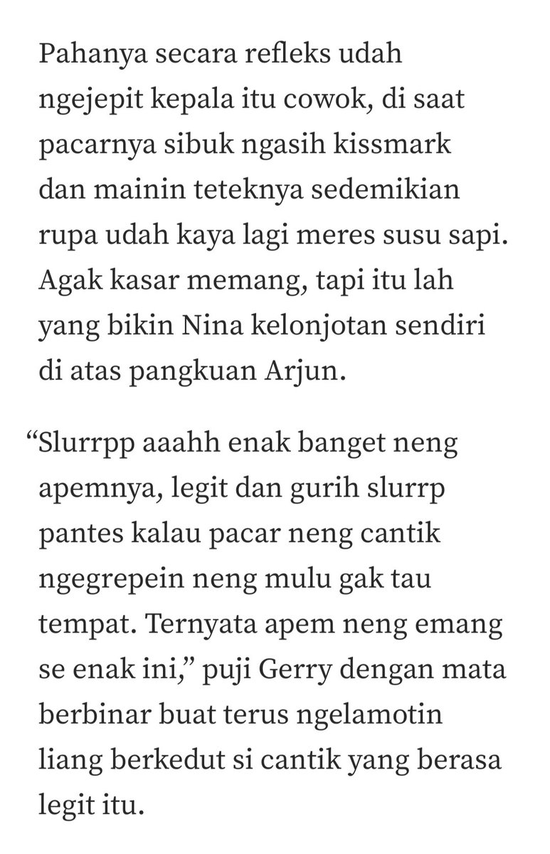 Shinharui's tweet photo. Punya pacar sinting kaya kak Arjun, emang bikin adrenalin terpacu mulu. Terutama kalau pacarnya ngajak si abang angkot, yang dari tadi ngeliatin dia di clmkin buat ikutan ngerojok bareng jadi main bertiga🤪 https://t.co/17bHrD9JW7