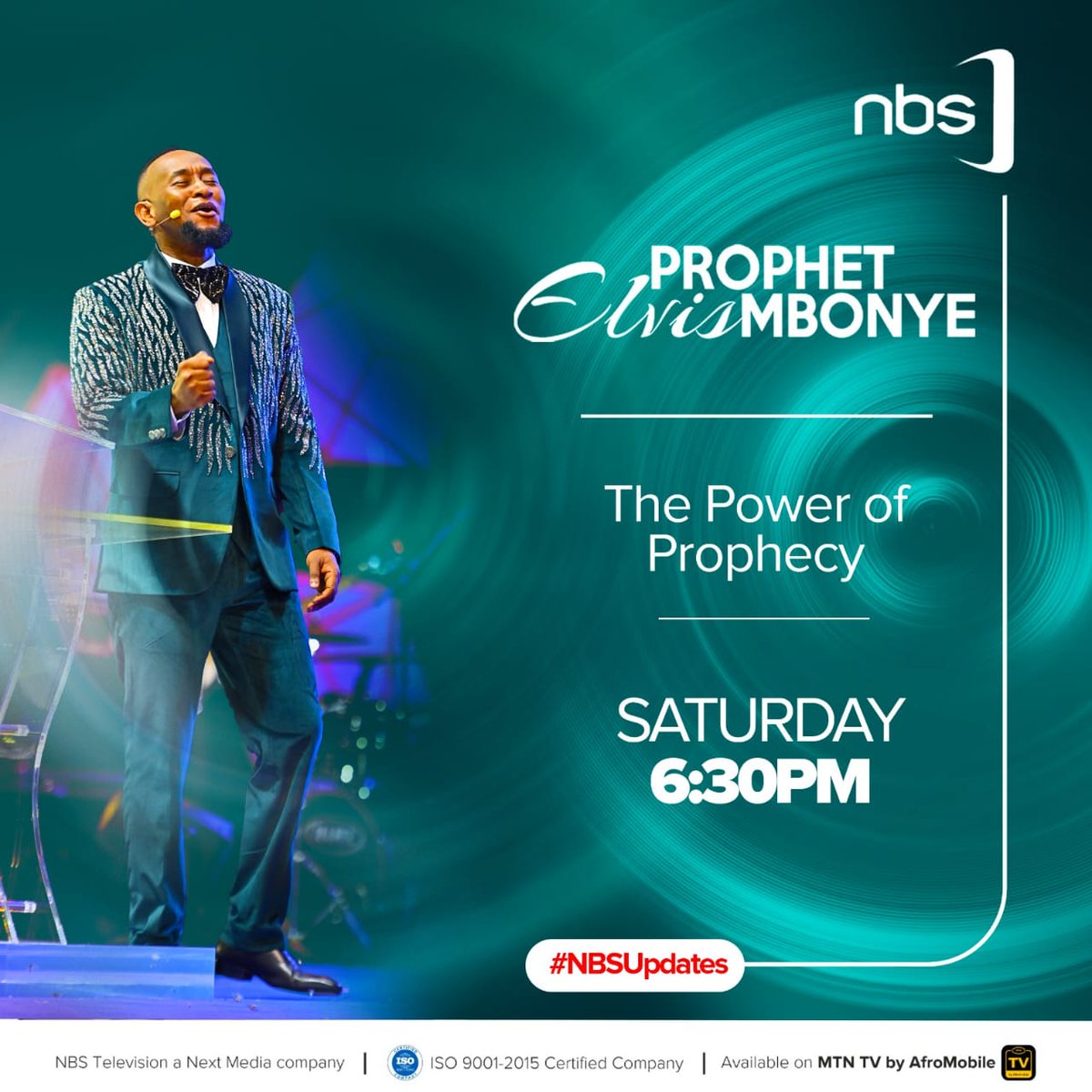 sanyukatv's tweet photo. Make your Saturday evening a time for faith, teaching and spiritual reflection. 

Join @Prophet_elvis on The Power of Prophecy, this Saturday at 6:30 PM on NBS TV. 

#SanyukaUpdates #ProphetElvisMbonye https://t.co/QKjH7MRxLY