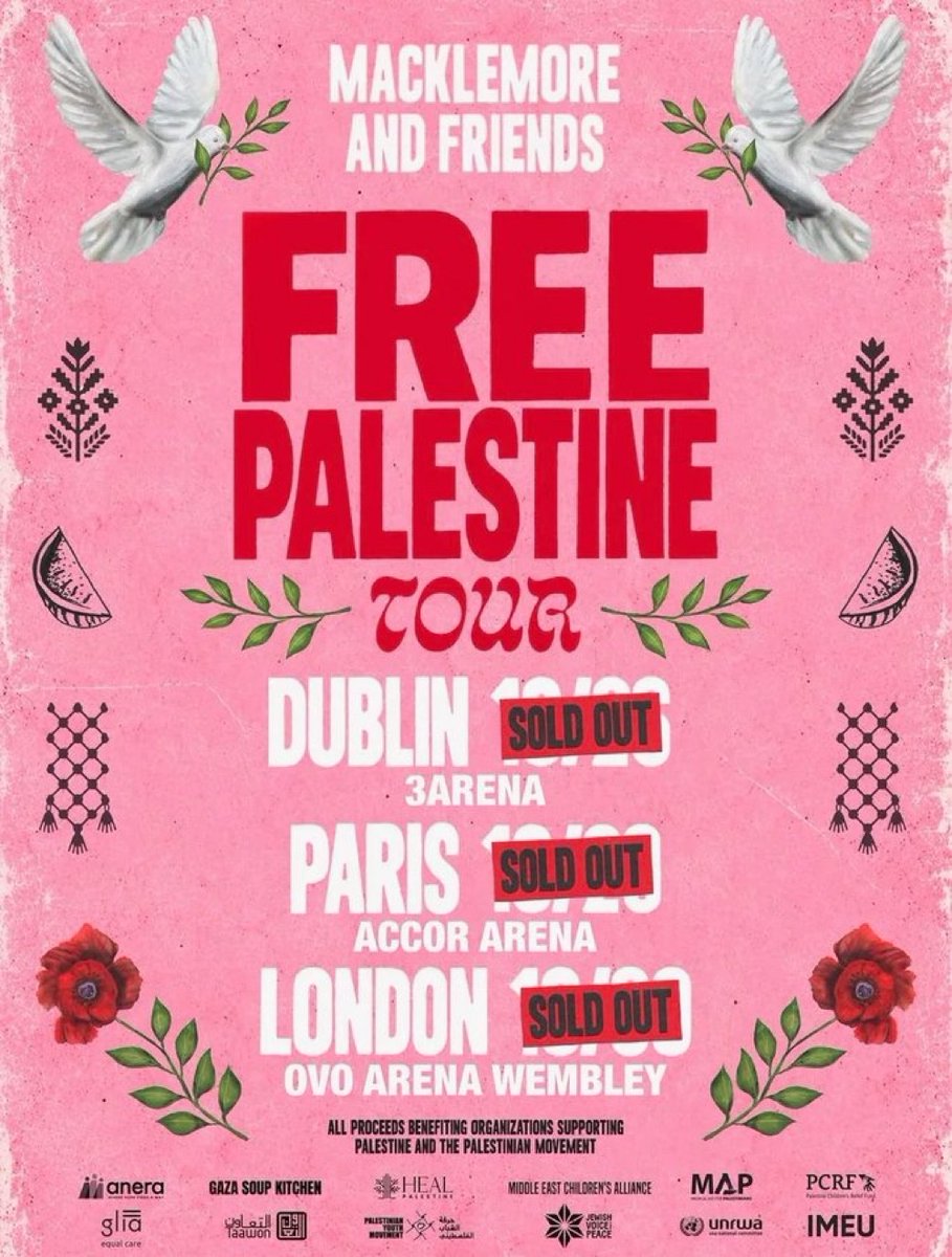 ShaykhSulaiman's tweet photo. JUST IN: MACKLEMORE SELLS OUT ENTRIE FREE PALESTINE TOUR IMMEDIATELY 

BE ON THE RIGHT SIDE OF HISTORY! https://t.co/R3piAc4zzw