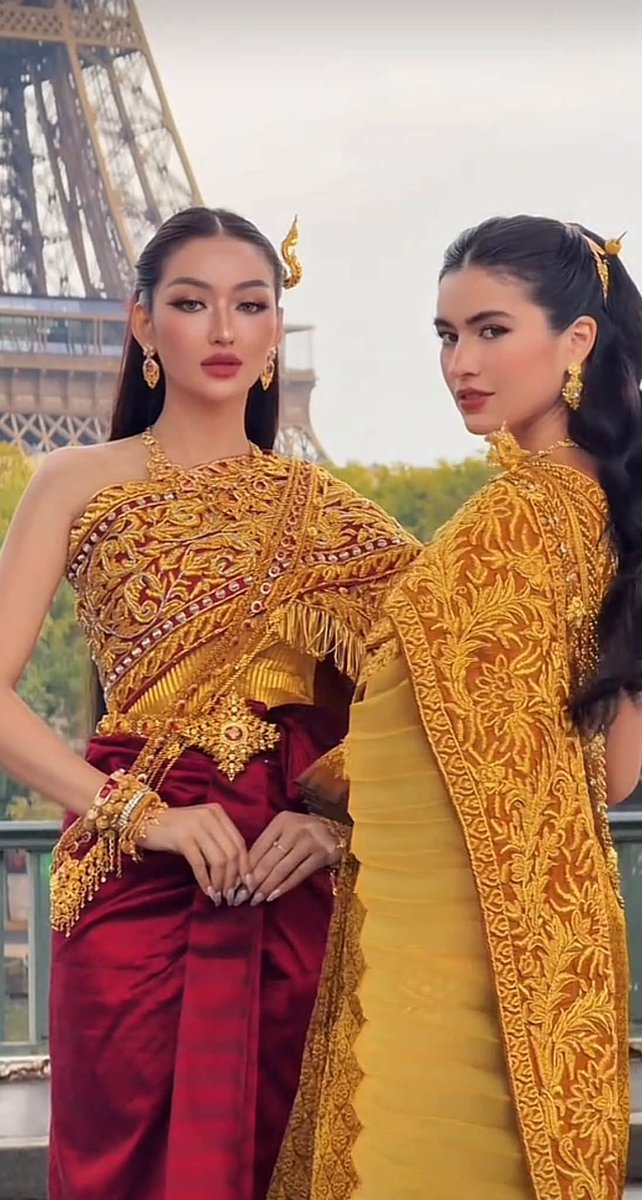 SovanRatana_'s tweet photo. Sbai Khmer in Paris — a graceful meeting of Cambodian heritage, timeless elegance, and Parisian charm. 🗼🌸🇰🇭 https://t.co/zAMNkkzRU7