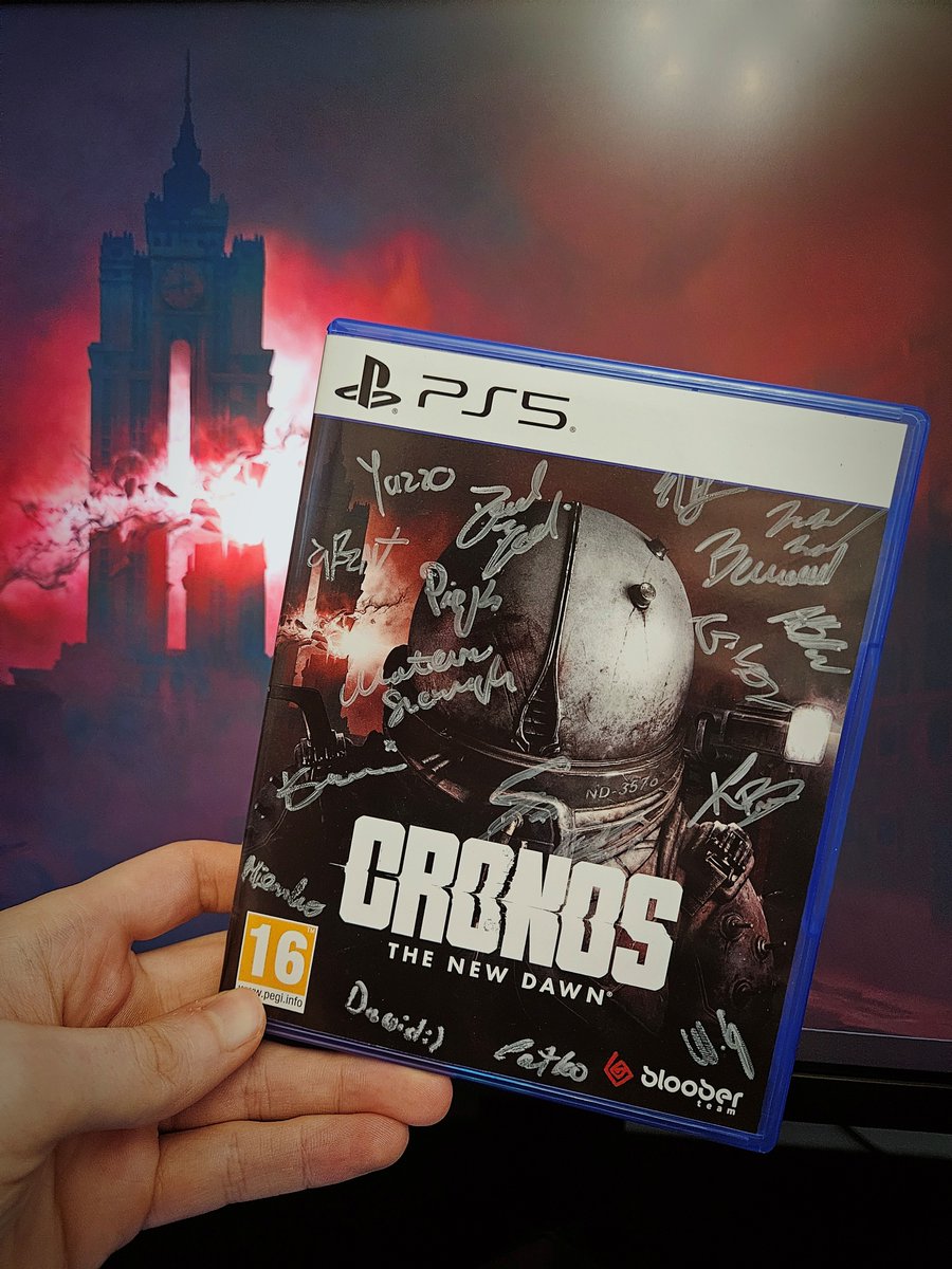 PTadla_'s tweet photo. 🚨HOLY GRAIL GIVEAWAY🚨

I'm giving away something special for horror fans: my private PS5 copy of Cronos: The New Dawn, signed by the dev team! 💿
Want to get your hands on this beauty?

How to enter?

💬Comment below: Why should this specific copy land in your hands? (I'll pick my favourite!)
❤️Like & Repost - let's spread the word and hype this up!
🔔Follow - if you want to see more gamedev stuff!