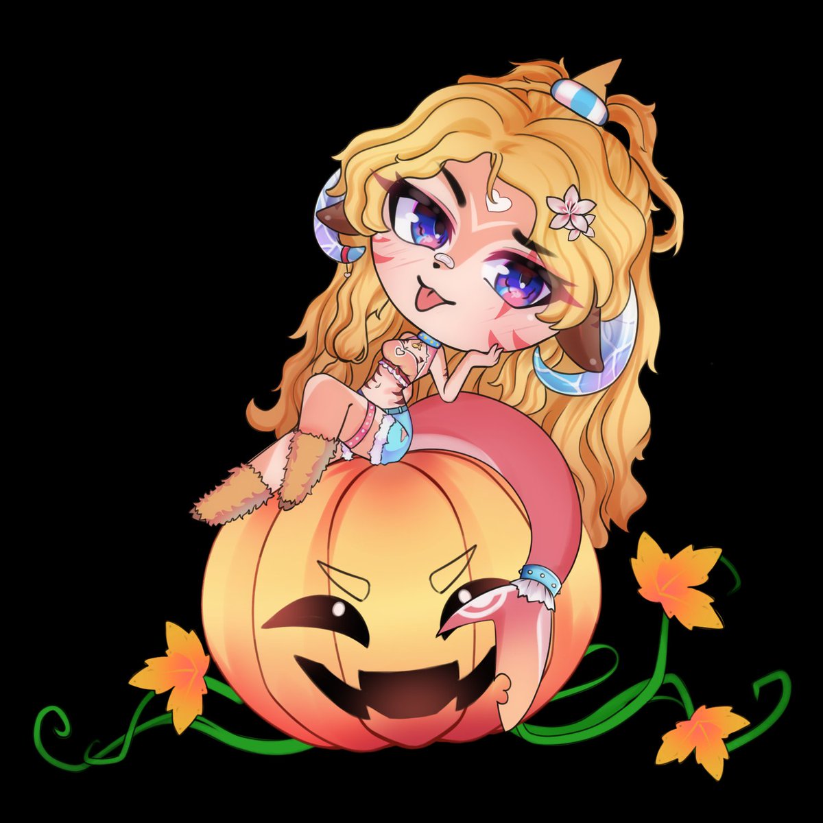 Peppichu_'s tweet photo. Ça y est nous sommes le 1er octobre! 🎃
Je prépare des bêtises, mais en attendant, merci @vic_kyllian pour ce cadeau! Et merki @Powlaiire pour l'art héhé https://t.co/IptrunQjzc