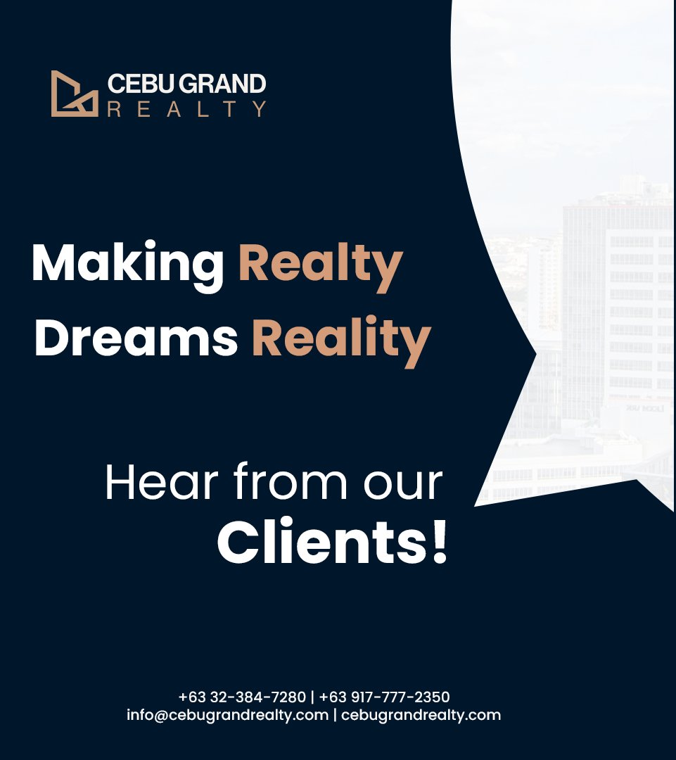 CebuGrandRealty's tweet photo. ⭐⭐⭐⭐⭐

“Angel went above and beyond and gave me complete peace of mind.” — Ann L

Thank you for trusting Cebu Grand Realty—and kudos to Angel May Kilokilo! 🏡✨

📲 0917-777-2350
🌐 https://t.co/wdq5r6E7DY

#CebuGrandRealty #ClientTestimonial https://t.co/f14QPWbUH3